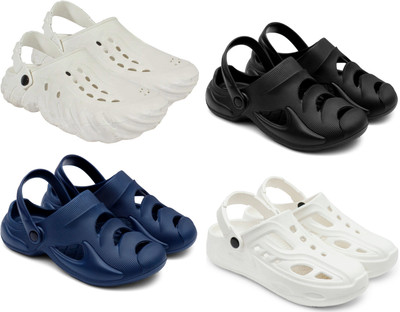 Golf Men Clogs(White, Black, Blue, White , 8)