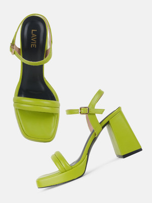 LAVIE Women Heels(Green , 6)