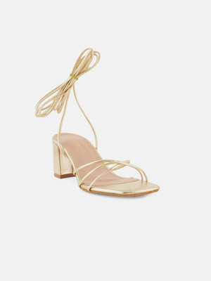 Dressberry Women Heels(Gold , 6)