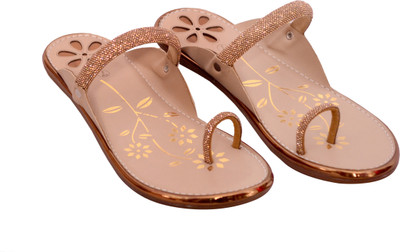 BEAUTIFEETS Women Flats(Copper , 6)