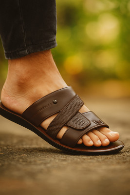 PODDAR Men Sandals(Brown , 8)