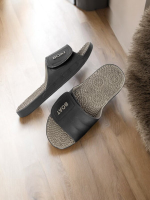 CLOYSBUR Men Slides Accupressure Orthopedic Comfortable Soft Trending Stylish Slip-On Men Clogs(Black , 7)