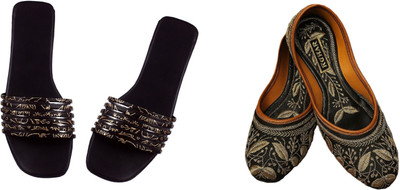 Dualstep Women Flats(Black, Black , 4)