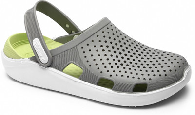 BOAT New Stylish and Trendy Clogs Sandal Floater Shoes Slides Men Clogs(Green, Grey , 7)
