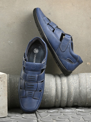 UNDERROUTE Memory Foam Men Sandals(Navy , 9)