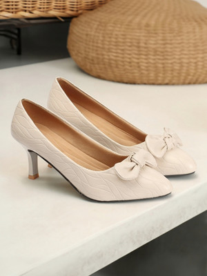 Dressberry Women Heels(Beige , 4)