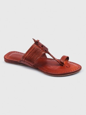 KORAKARI Men Flats(Tan , 8)