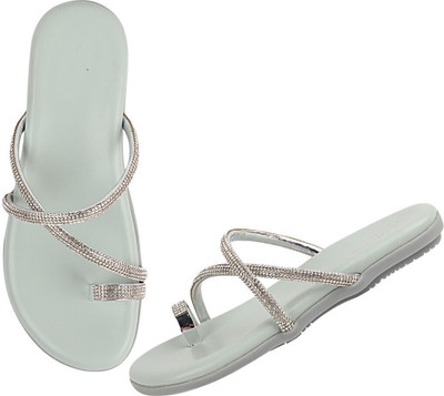 TRYME Women Flats(Green , 7)