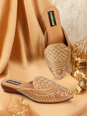 FLYING&SAM Women Flats(Beige , 6)