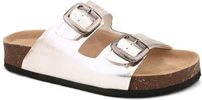 HERE&NOW Women Flats(Silver , 7)