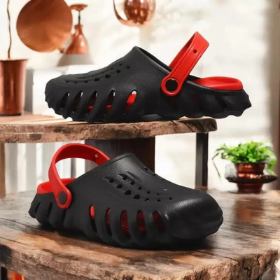 LNT FASHION Men Clogs(Red , 8)