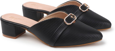 zaysoo Women Heels(Black , 8)