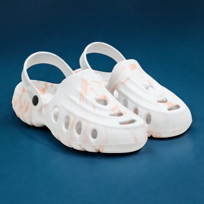 Begone Men Clogs(White, Pink , 10)