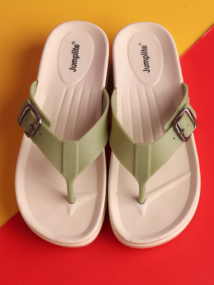 JUMPLITE Women Flats(Green, Brown , 5)