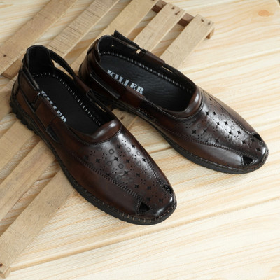 KILLER Killer Sandals | Comfortable & Durable Casual for Daily, Office & Party Wear Men Sandals(Brown , 8)