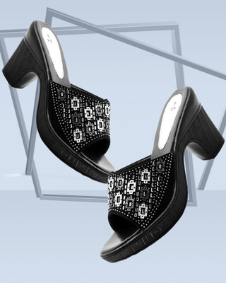 IndiForce Women Heels(Black , 4)