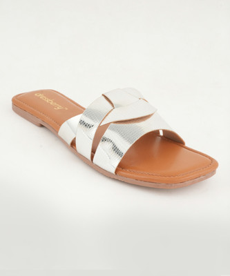 Dressberry Women Flats(Silver , 6)