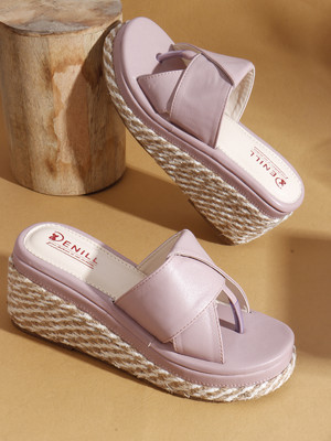 Denill Women Wedges(Pink , 3)
