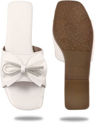 raj-rajeshwari collection Women Flats(White , 8)