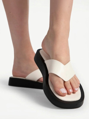 Gloglamp Women Wedges(Black, White , 3)