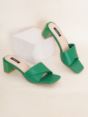 SHERRIF Women Heels(Green , 2)