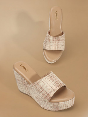LAVIE Women Heels(Beige , 8)
