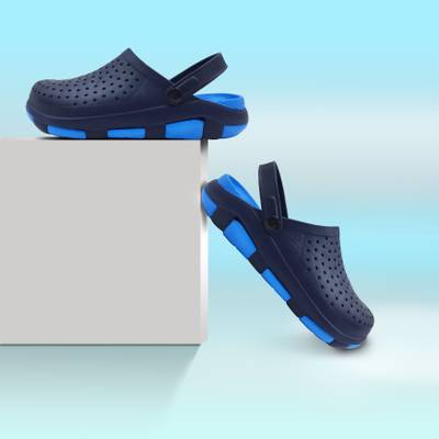 Action Plus Men Navy, Blue Clogs