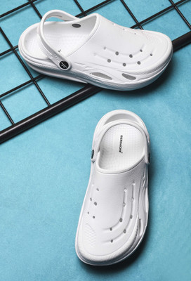 BERSACHE Men Slides(White , 9)