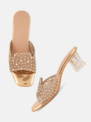 ANOUK Women Heels(Gold , 5)