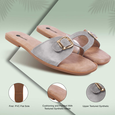 Divastri Women Flats(Grey , 7)