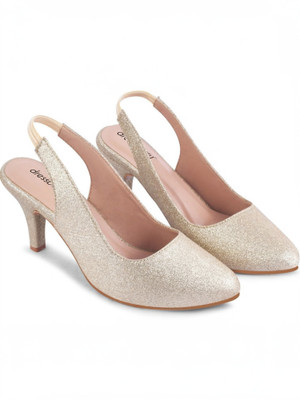 Dressberry Women Heels(Gold , 8)