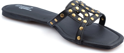 DLORZERI Women Flats(Black , 7)
