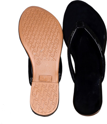 SSV Women Flats(Black , 8)