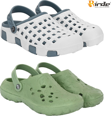 Birde Men Sandals(Grey, Green , 7)