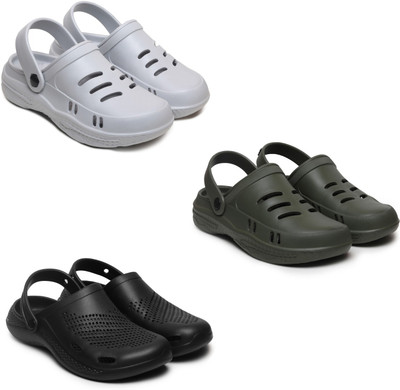Trottis Men Sandals(Grey, Olive, Black , 9)