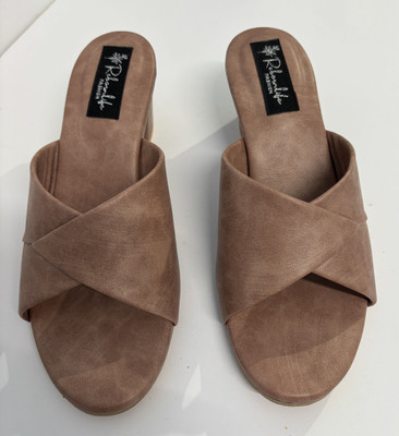 Rebornlife Women Heels(Brown , 7)