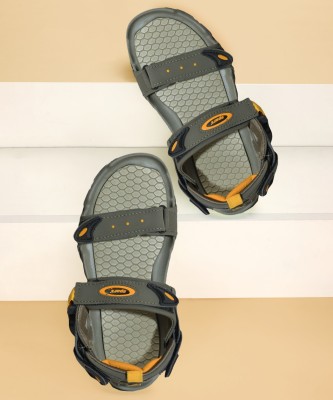 Sparx SS 502 Men Sports Sandals(Olive, Yellow , 10 UK/India)