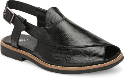 House of Pataudi Men Sandals(Black , 7)