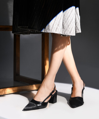 jm looks Women Heels(Black , 5)