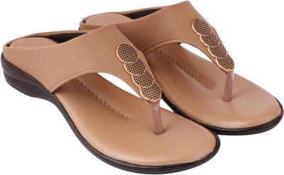 Chahaa Women Wedges(Beige , 3)