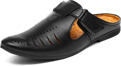 Groofer Men Sandals(Black , 10)