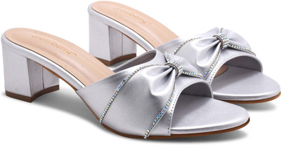 Dressberry Women Heels(Silver , 5)