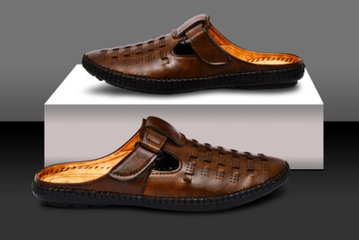 WUGATTI Men Sandals(Brown , 10)