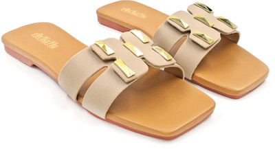 AnKaHu Women Flats(Beige , 7)