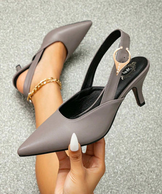 Stylestry Women Heels(Grey , 6)