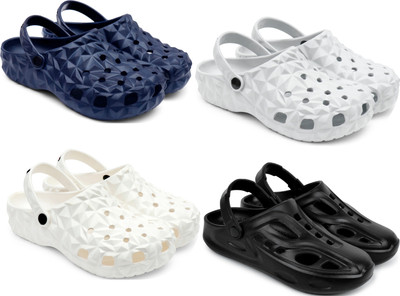 Golf Men Clogs(Blue, Grey, White, Black , 7)