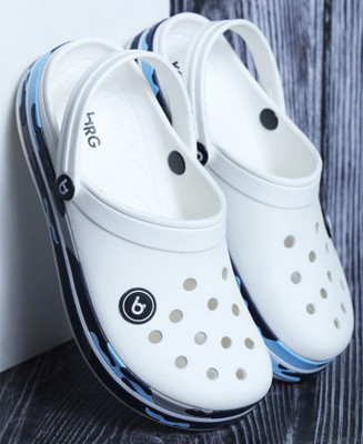 Koburg Lite Men's Clog |Adjustable Back Strap | Stylish & Anti-Skid | Waterproof KF-414 Men Clogs(White , 6)