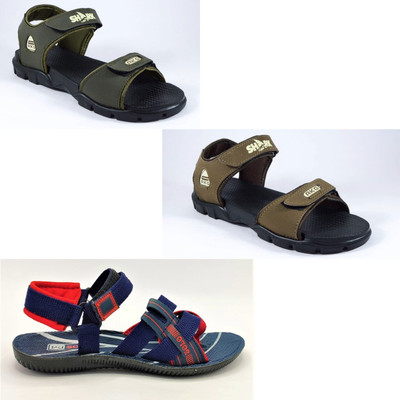 Classica Men Sandals(Green, Brown, Blue, Red , 7)