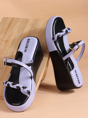 KILLER Women Wedges(Purple , 8)