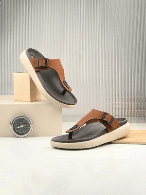 Mast & Harbour Men Sandals(Tan, Beige , 6)